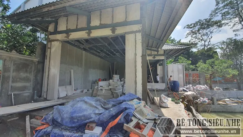 Làm nhà lắp ghép từ tấm ALC tại Thạch Thất Hà Nội - 03