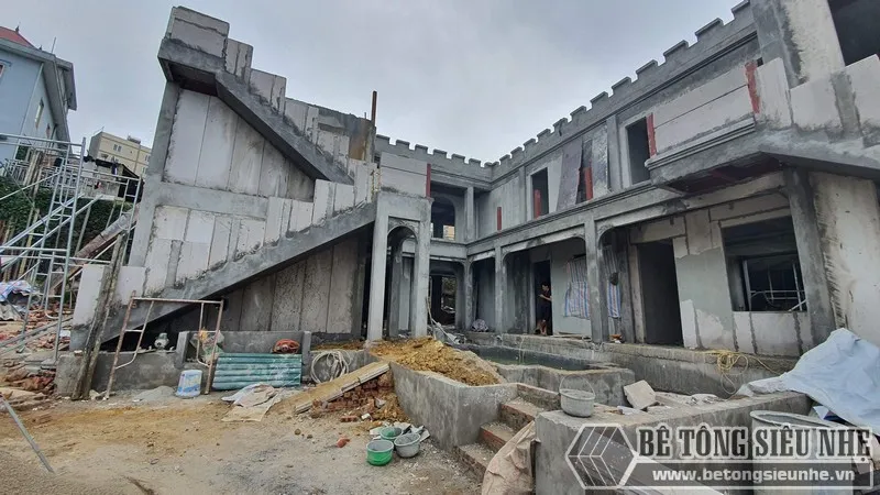 Xây dựng Homestay Morocco Tam Đảo bằng khung thép, tấm ALC - 01