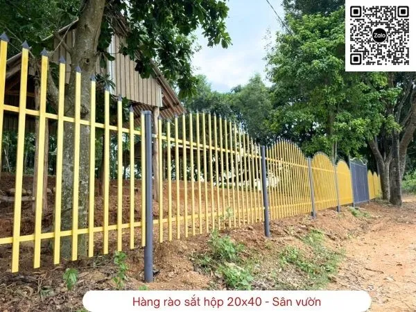 Cấu tạo chi tiết của hàng rào sắt hộp