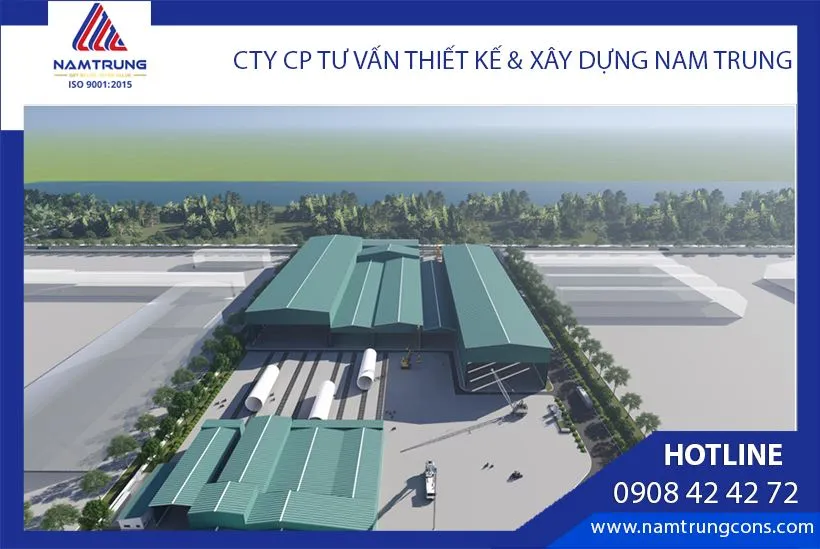 Phối cảnh thiết kế nhà xưởng sản xuất tháp gió CSWIND