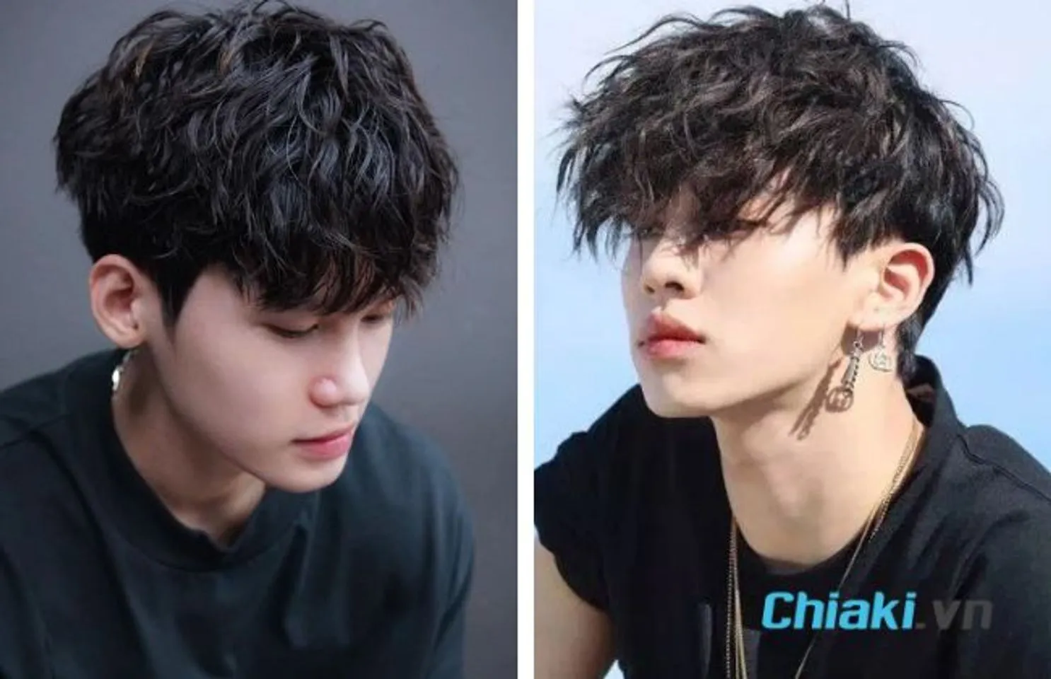 Tóc layer nam uốn ruffled