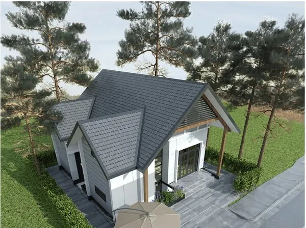 Mái tôn lợp giả ngói giúp ngôi nhà hiện đại hơn