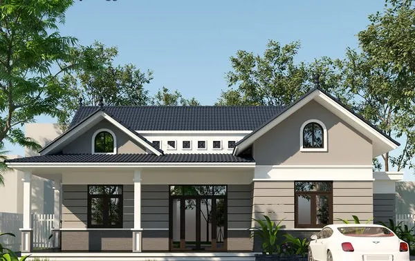 Nhà cấp 4 lợp tôn lợp giả ngói sang trọng và hiện đại