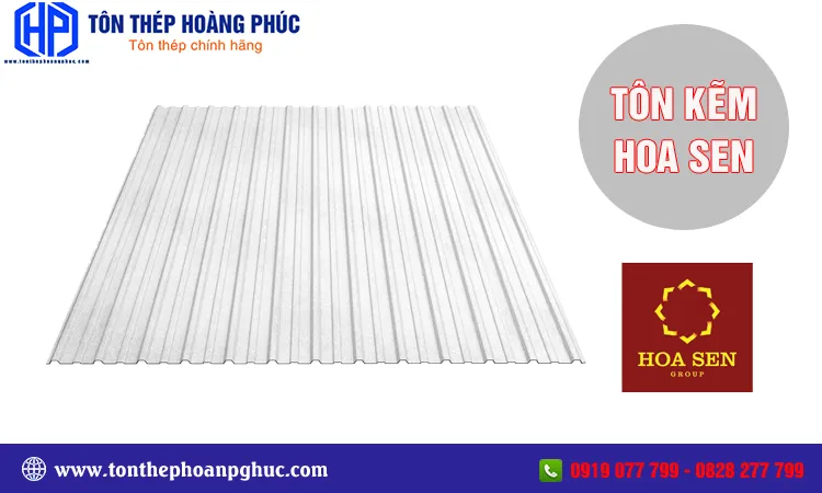 Các loại tôn mạ kẽm Hoa Sen với độ dày khác nhau