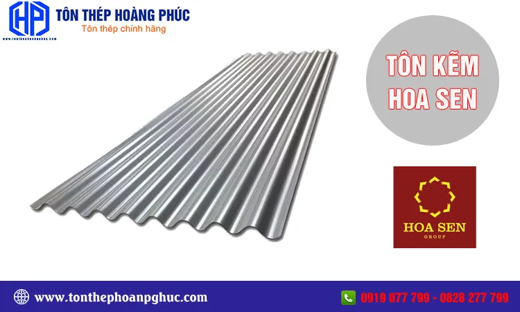 Tôn mạ kẽm Hoa Sen ứng dụng làm mái nhà xưởng