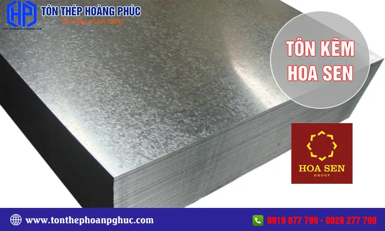 Tôn mạ kẽm Hoa Sen với tem chống giả