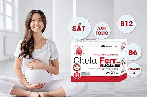 Viên sắt cho bà bầu nhập khẩu Châu Âu chính hãng Chela-Ferr Forte