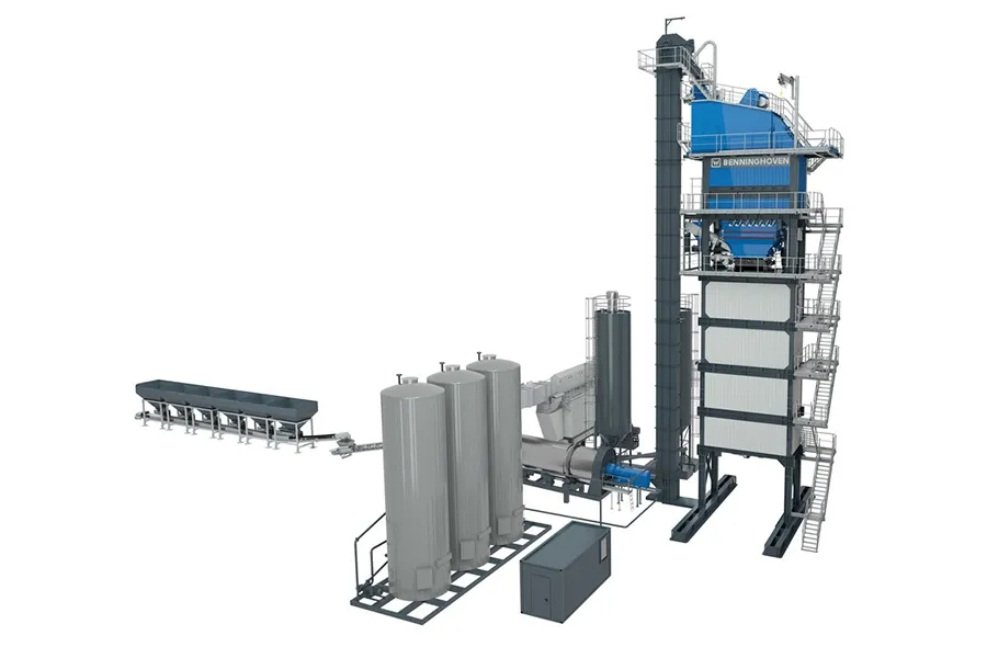 Sơ đồ tổng quan hệ thống trạm trộn bê tông nhựa nóng