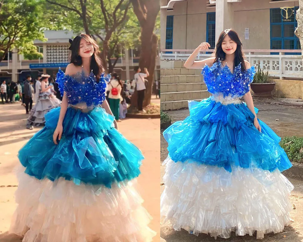 25+ Trang phục tái chế đẹp, dễ làm bằng phế liệu giấy báo