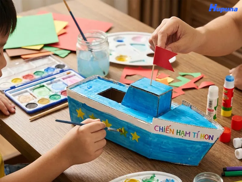 Trang trí thuyền hoàn thiện