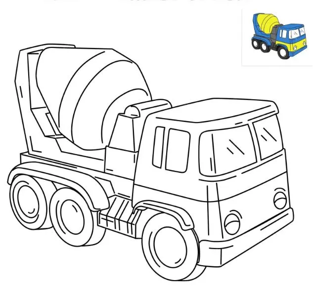 Xe trộn bê tông cho bé sáng tạo màu sắc