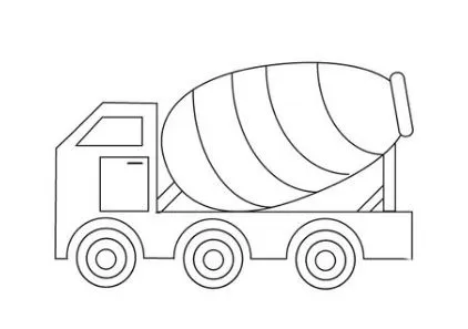 Tranh tô màu xe trộn bê tông khám phá xây dựng