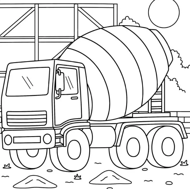 Bé tô màu xe trộn bê tông thật ấn tượng