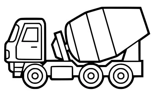 Khám phá tranh tô màu xe trộn bê tông