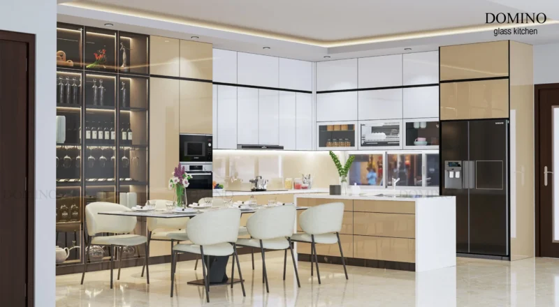 Tủ Bếp Inox Cánh Kính: Giải Pháp Sang Trọng, Bền Bỉ Cho Không Gian Bếp Hiện Đại