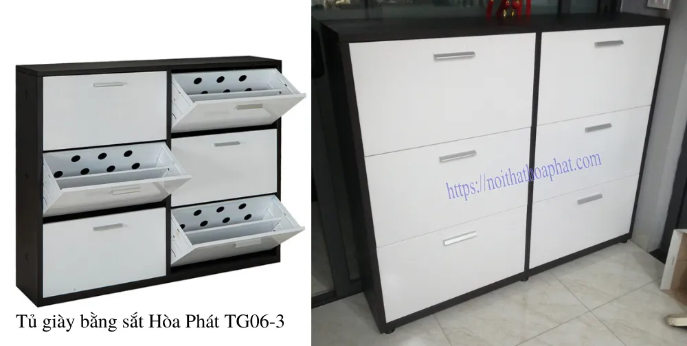 Tủ giày bằng sắt Hòa Phát TG06-3