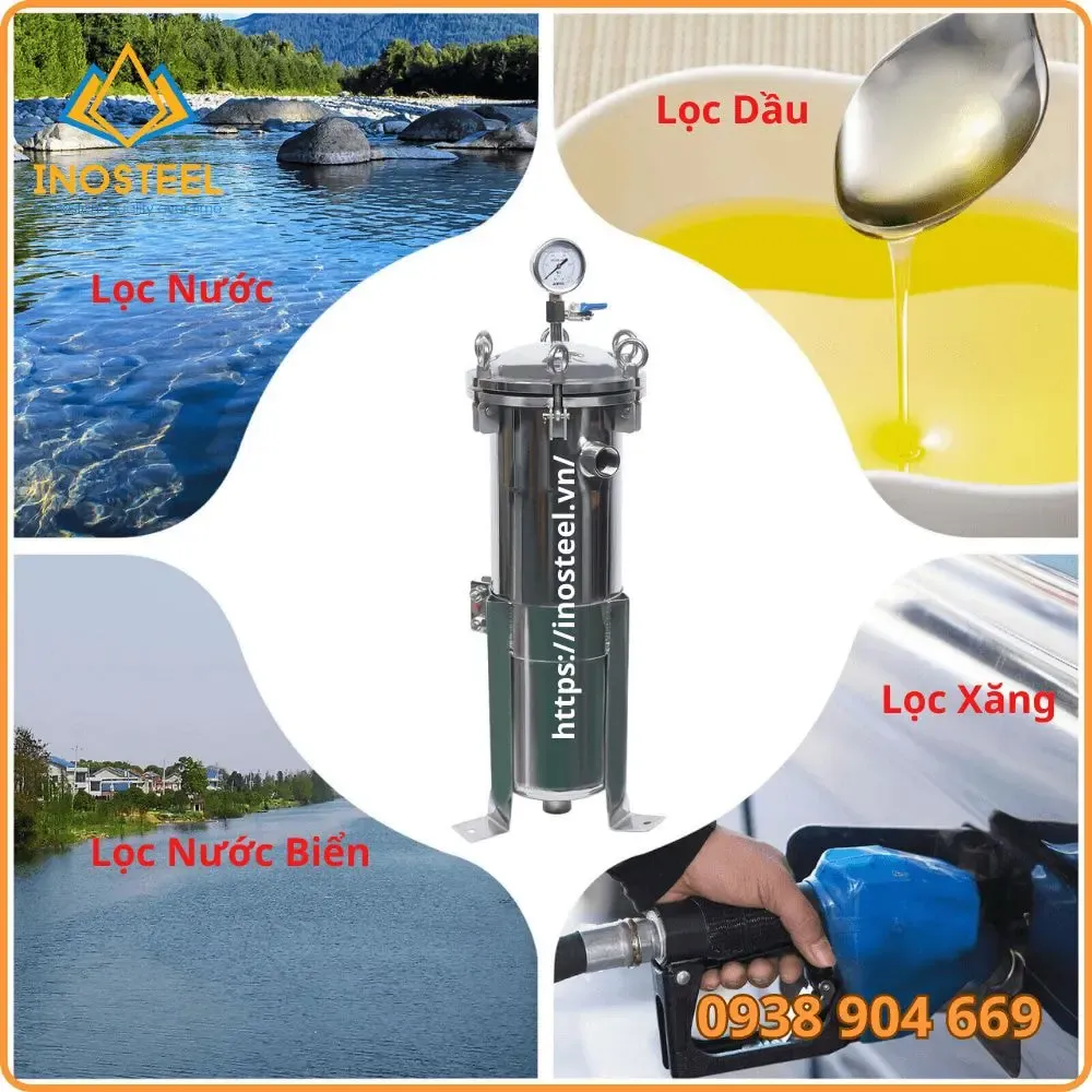 Ứng dụng bình lọc túi inox