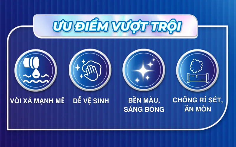 Ưu điểm Vòi rửa chén lạnh inox 304 GAMA GMI501