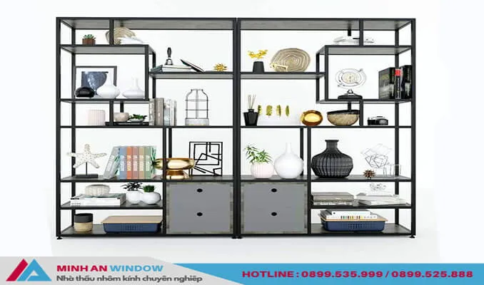 Mẫu vách ngăn bằng sắt kết hợp đựng đồ cao cấp chất lượng phổ biến nầm 2026