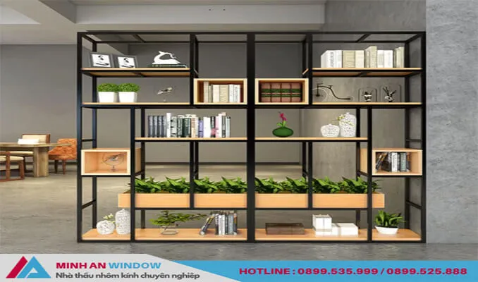 Mẫu vách ngăn bằng sắt kết hợp đựng đồ cao cấp chất lượng phổ biến nầm 2026