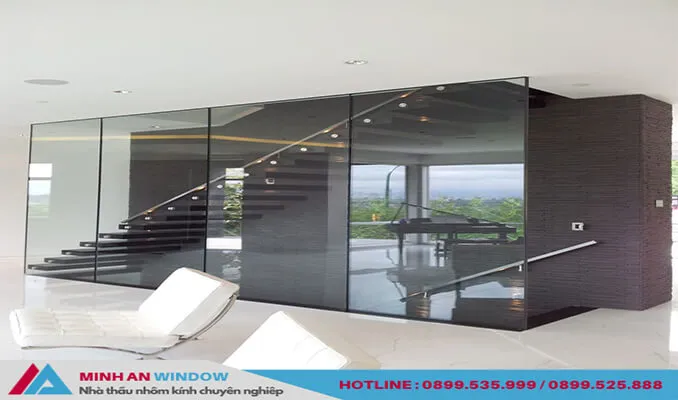 Mẫu Vách ngăn cầu thang kính cường lực cao cấp chất lượng nầm 2026