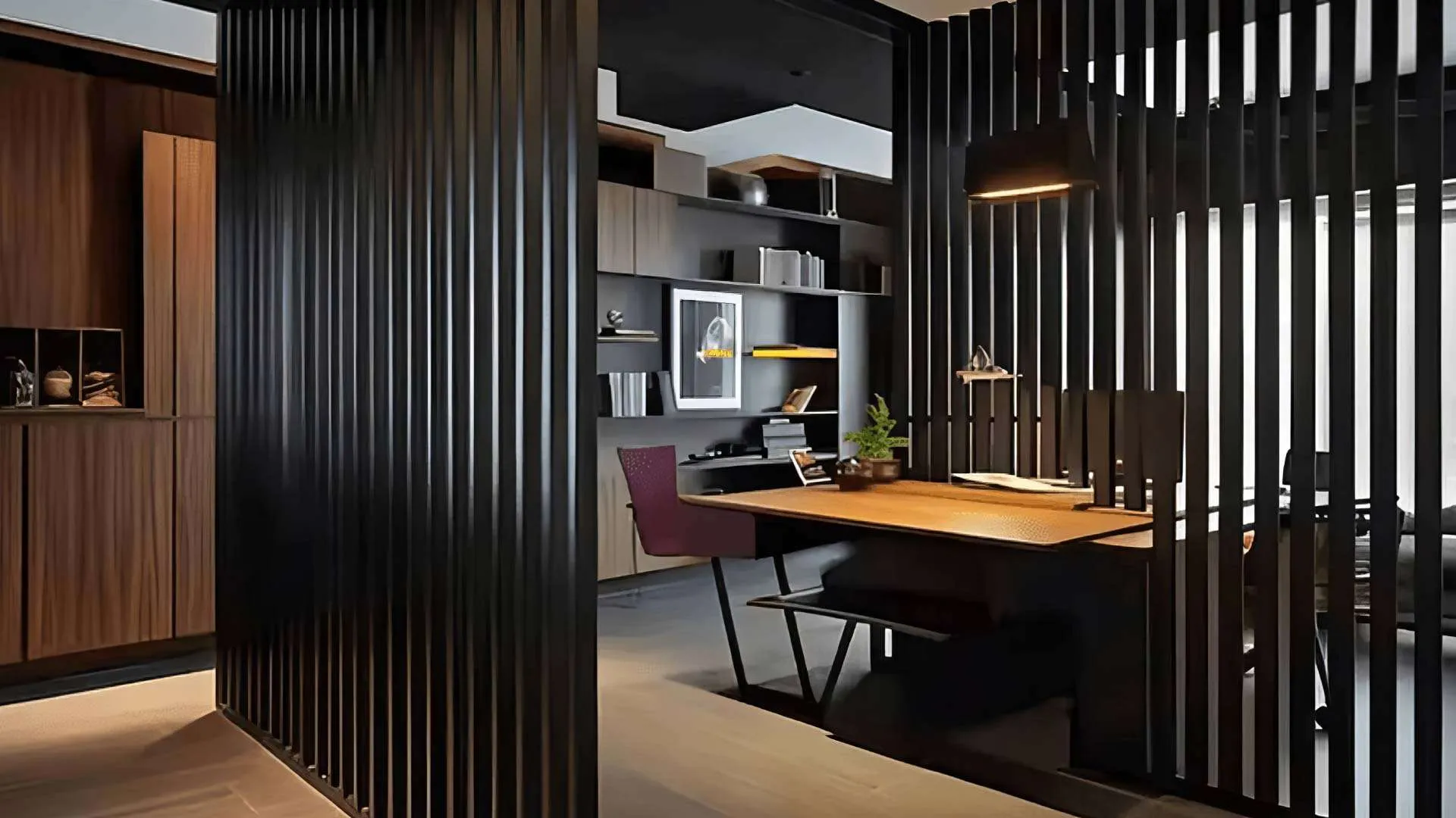 vách ngăn phòng ngủ gỗ nhựa composite