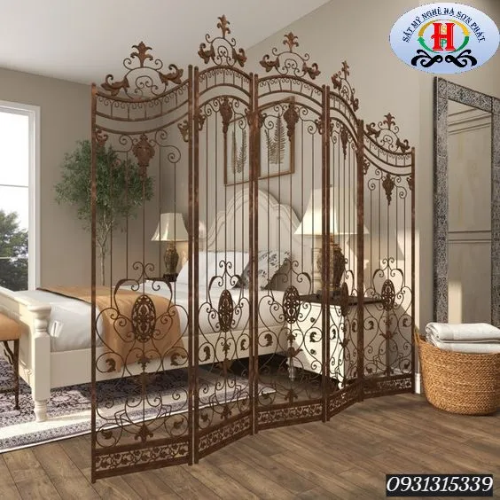 Vách ngăn sắt đẹp phòng khách hà sơn phát 006