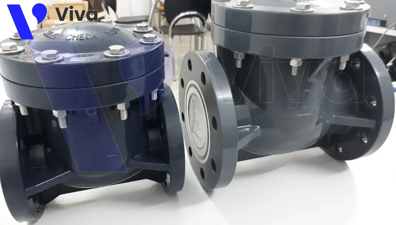 Van 1 chiều nhựa lá lật 90 độ UPVC