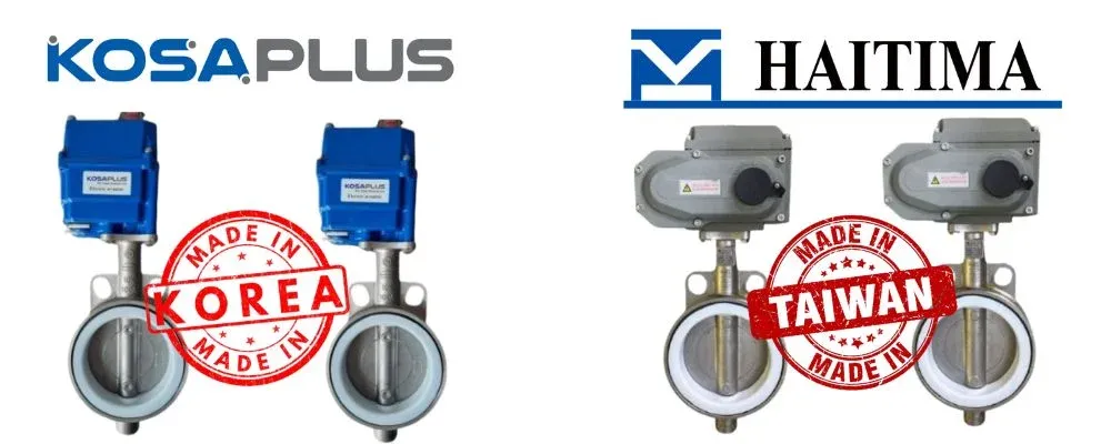 Van bướm inox điều khiển điện với khả năng điều chỉnh tuyến tính