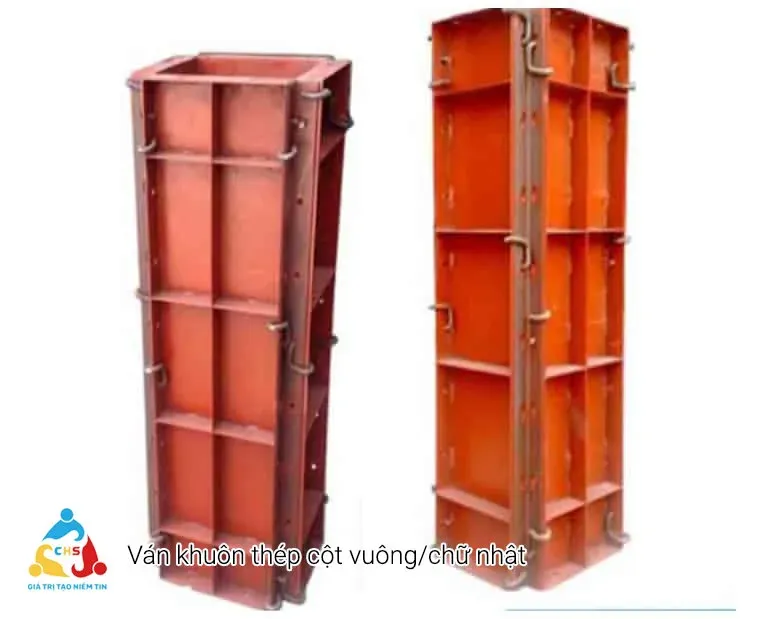 Ván khuôn thép cột vuông chữ nhật