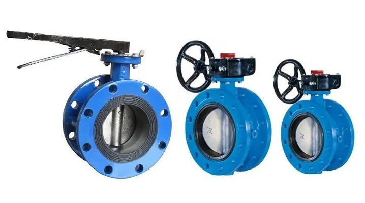 van bướm mặt bích DN100