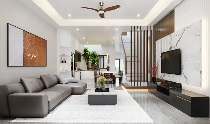 Trần thạch cao tạo hình giật cấp nhưng dễ nứt vỡ khi độ ẩm cao