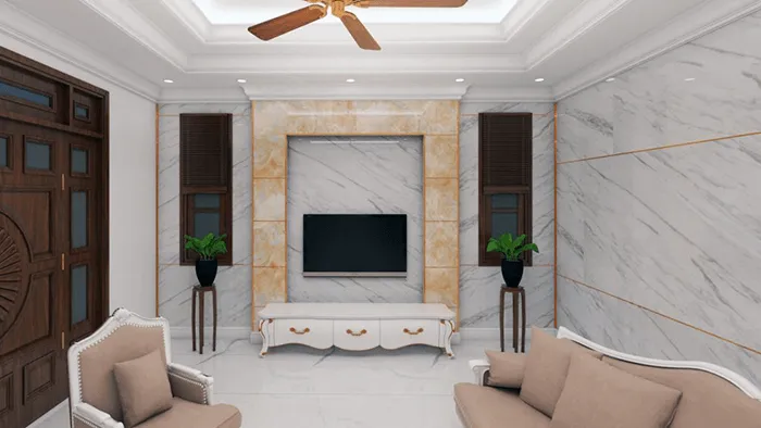 Tấm nhựa PVC giả đá được ứng dụng trong nhiều công trình nhà ở hiện đại