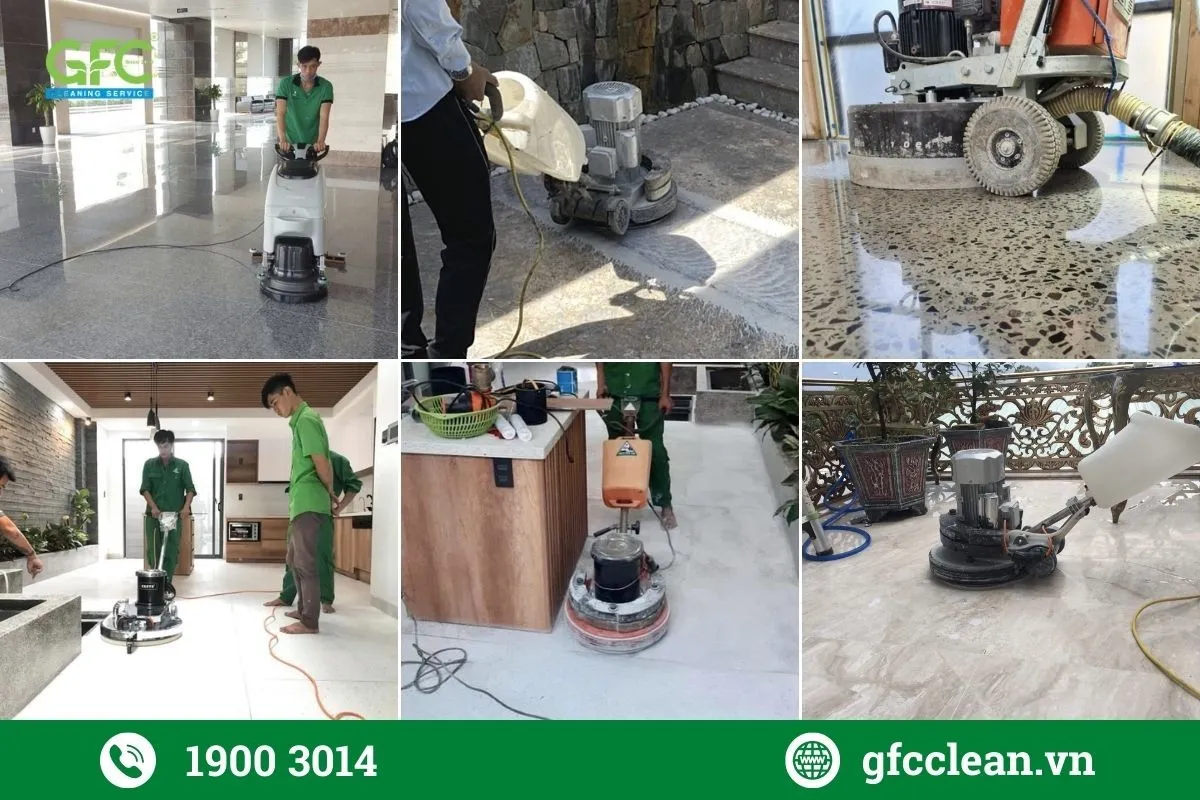 Nhân viên vệ sinh hạng mục tại nhà xưởng