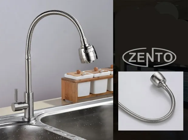 Chi tiết các phụ kiện đi kèm trong bộ vòi rửa bát đơn Zento