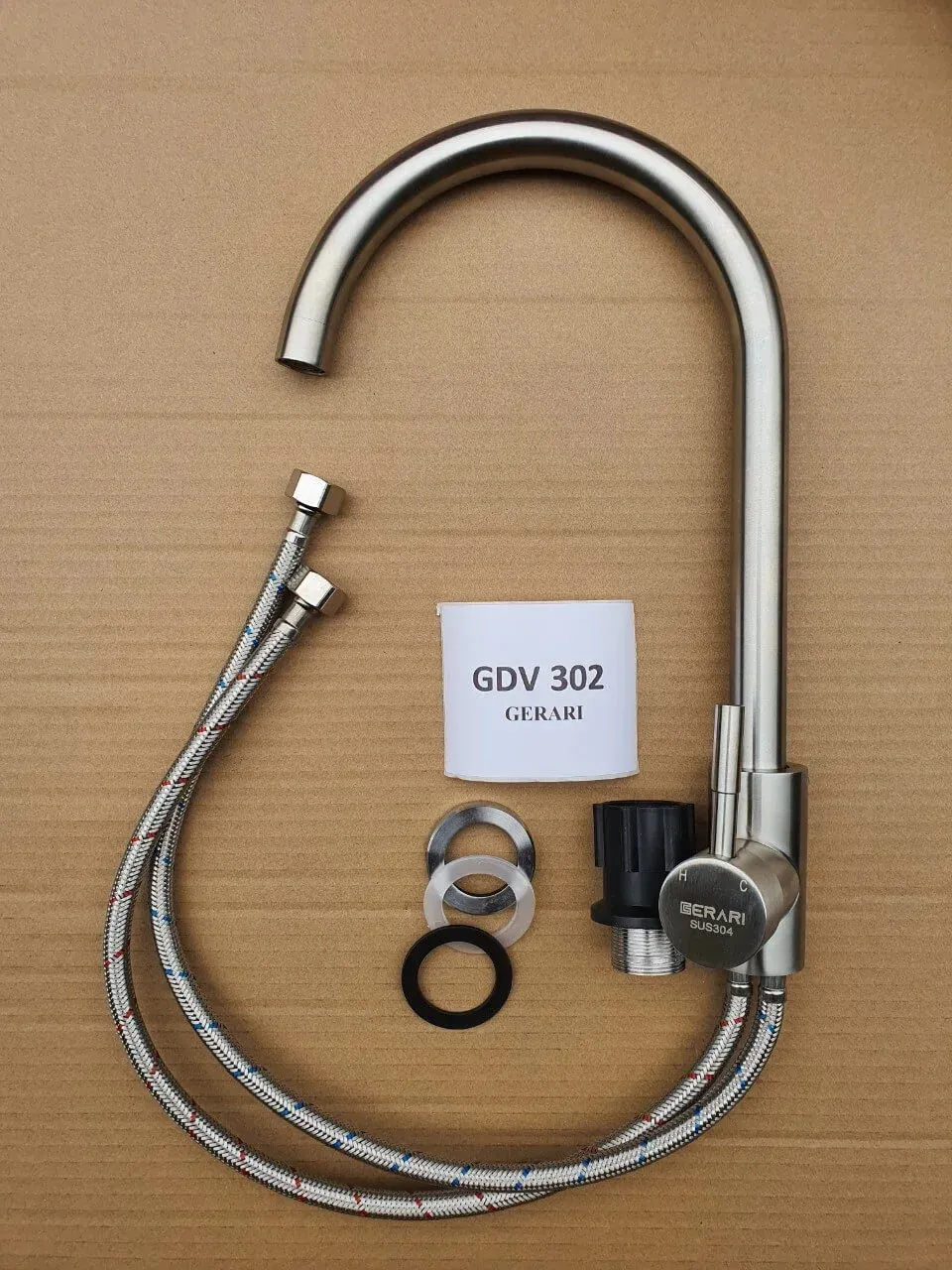 Thông số kỹ thuật của mẫu vòi rửa bát nóng lạnh inox 304 GDV302