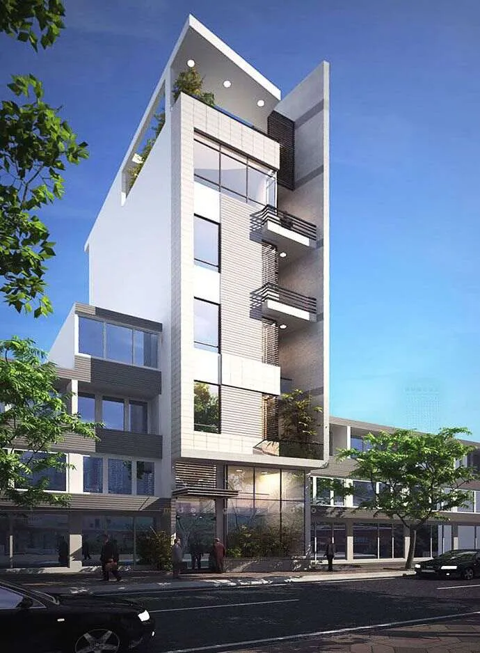 Xây nhà khung thép 5 tầng