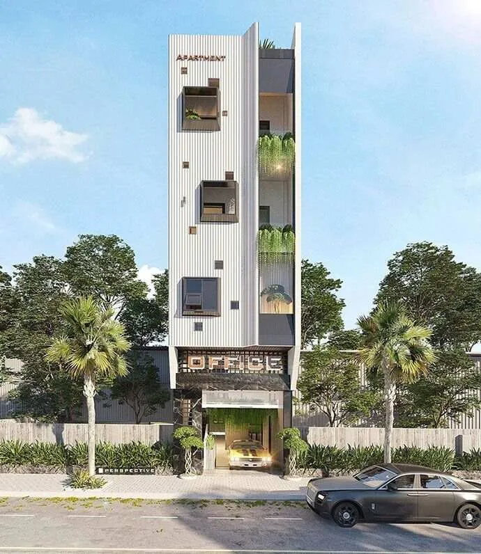 Thi công lắp dựng nhà khung thép 5 tầng ngoài công trình