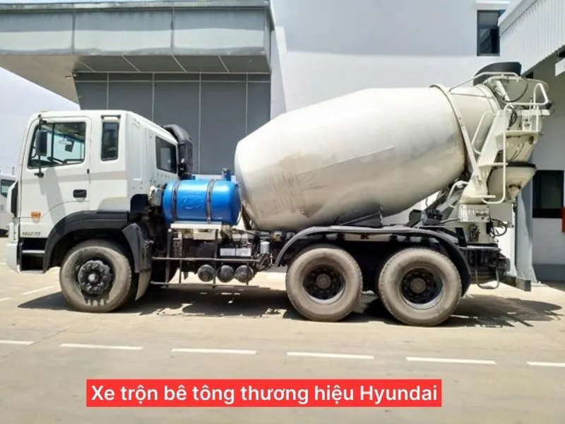 Xe trộn bê tông thương hiệu Hyundai