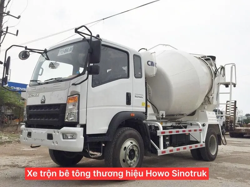 Xe trộn bê tông thương hiệu Howo Sinotruk