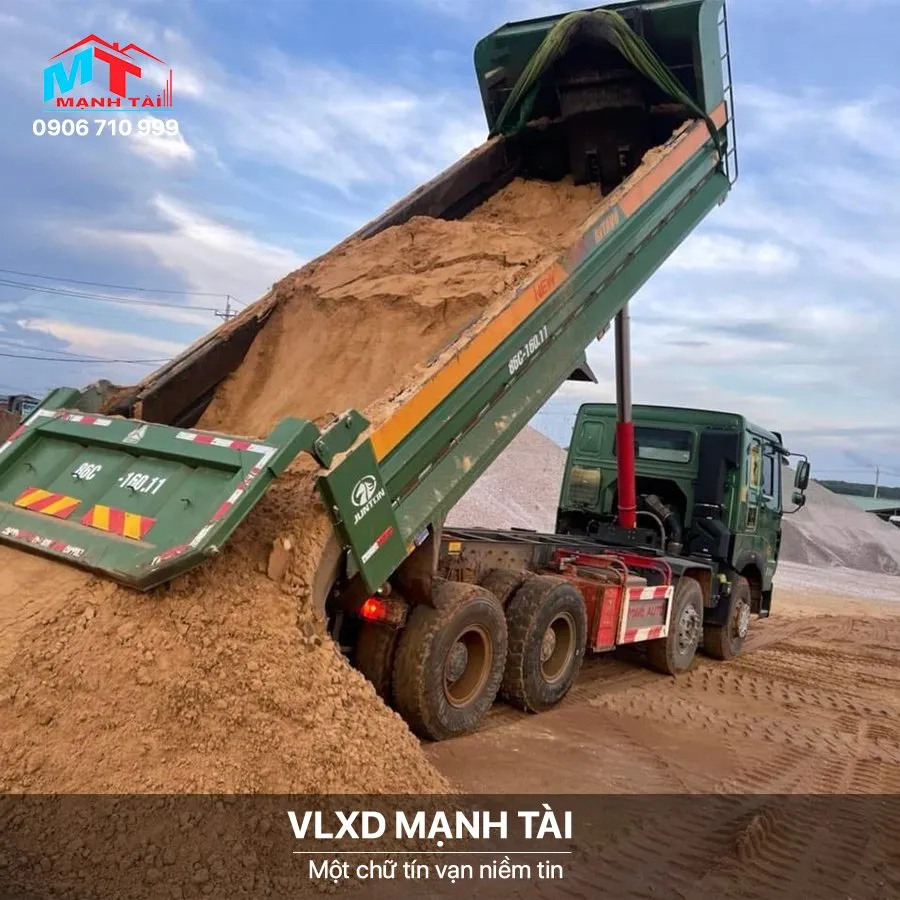 Bãi cát xây dựng tại quận 7 trực thuộc công ty vlxd Mạnh Tài