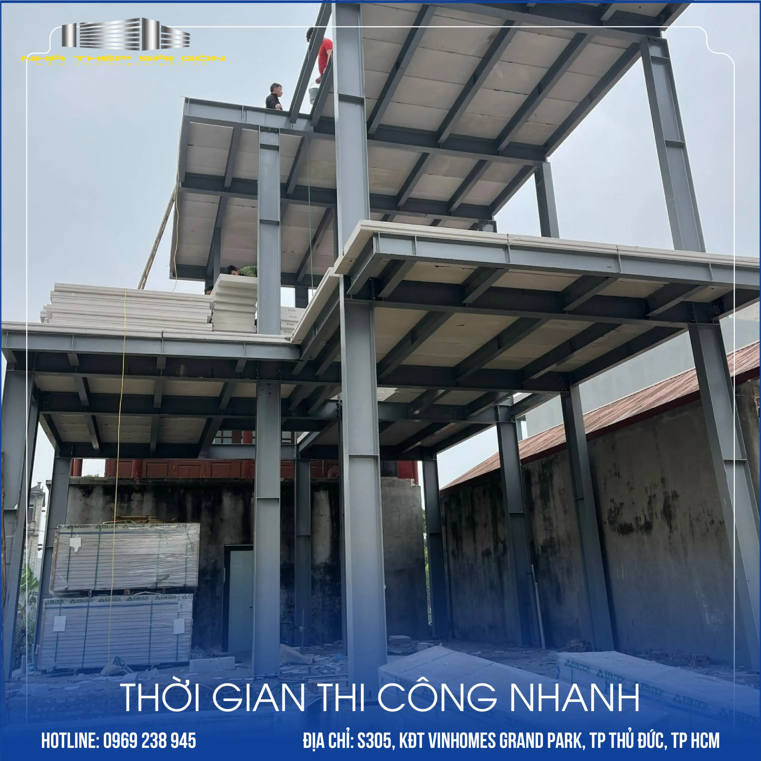 Cấu kiện thép được sản xuất sẵn cho nhà tiền chế