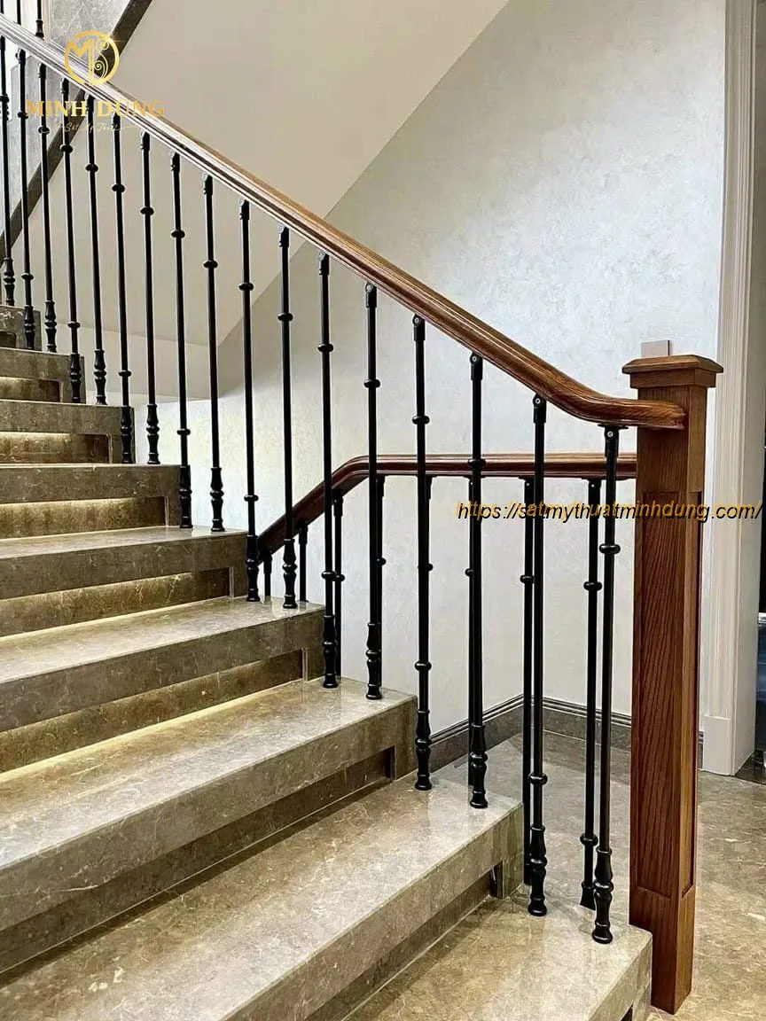 Nhiều mẫu tay vịn cầu thang sắt nghệ thuật cao cấp