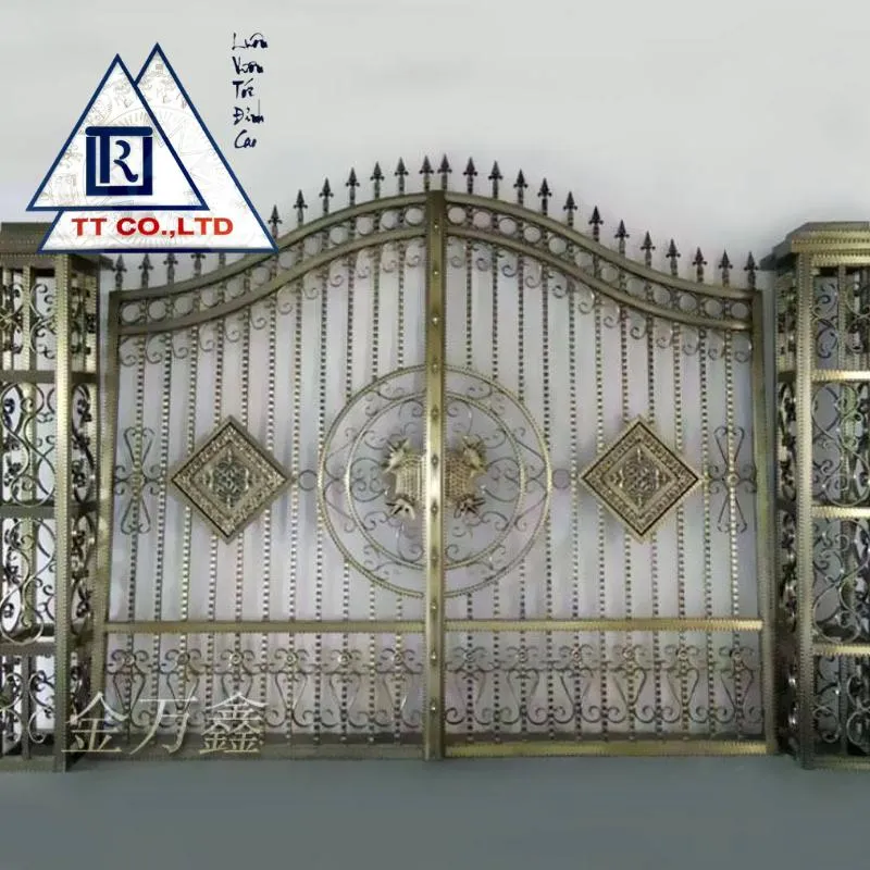 Mẫu cổng inox màu đơn giản, thanh lịch